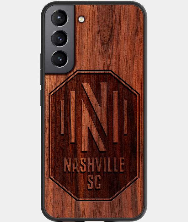 Best Walnut Wood Nashville SC Galaxy S21 FE Case - Custom Engraved Cover - Engraved In Nature