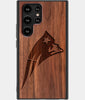 Best Wood New England Patriots Samsung Galaxy S23 Ultra Case - Custom Engraved Cover - Engraved In Nature