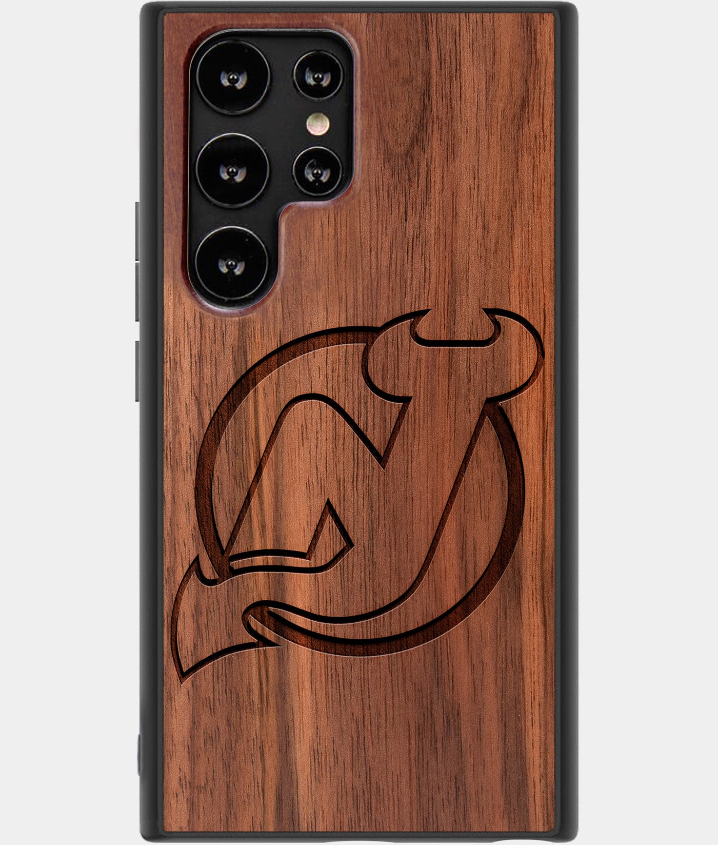 Best Wood New Jersey Devils Samsung Galaxy S22 Ultra Case - Custom Engraved Cover - Engraved In Nature