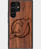 Best Wood New Jersey Devils Samsung Galaxy S22 Ultra Case - Custom Engraved Cover - Engraved In Nature