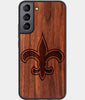 Best Wood New Orleans Saints Samsung Galaxy S22 Plus Case - Custom Engraved Cover - Engraved In Nature