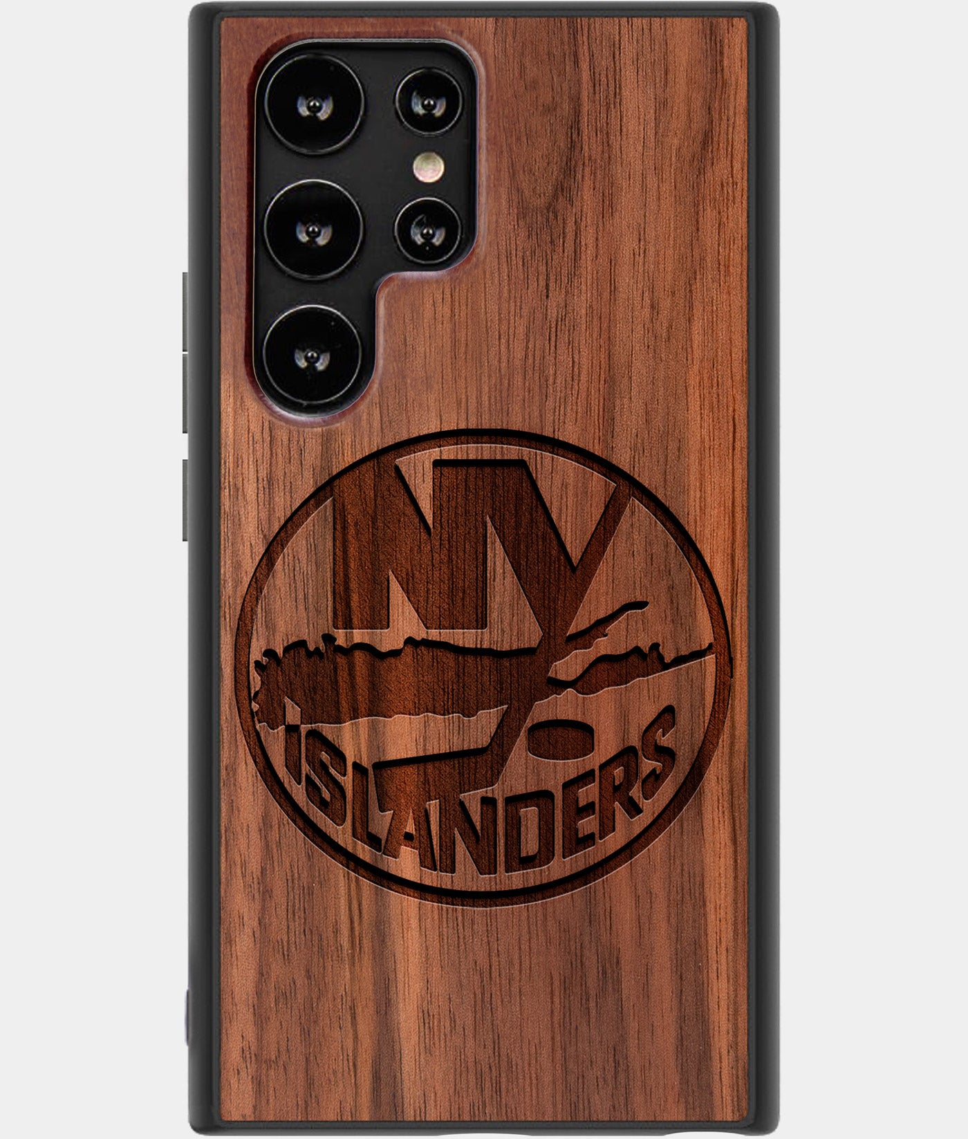 Best Wood New York Islanders Samsung Galaxy S22 Ultra Case - Custom Engraved Cover - Engraved In Nature