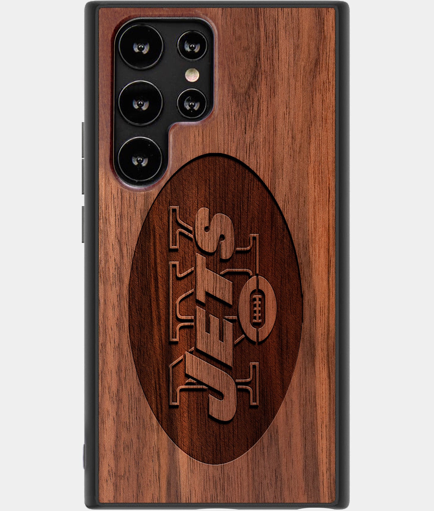 Best Wood New York Jets Samsung Galaxy S22 Ultra Case - Custom Engraved Cover - Engraved In Nature