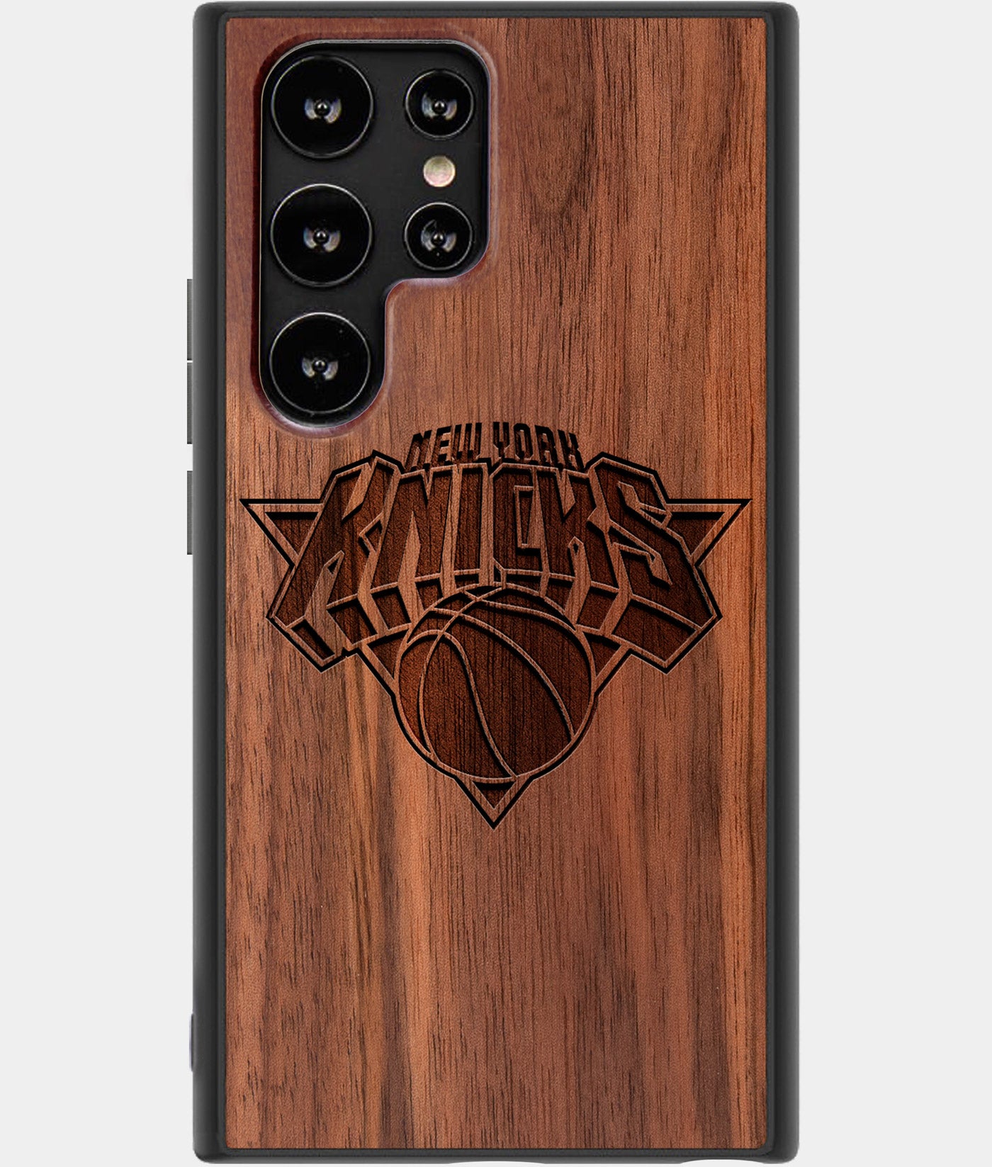 Best Wood New York Knicks Samsung Galaxy S23 Ultra Case - Custom Engraved Cover - Engraved In Nature