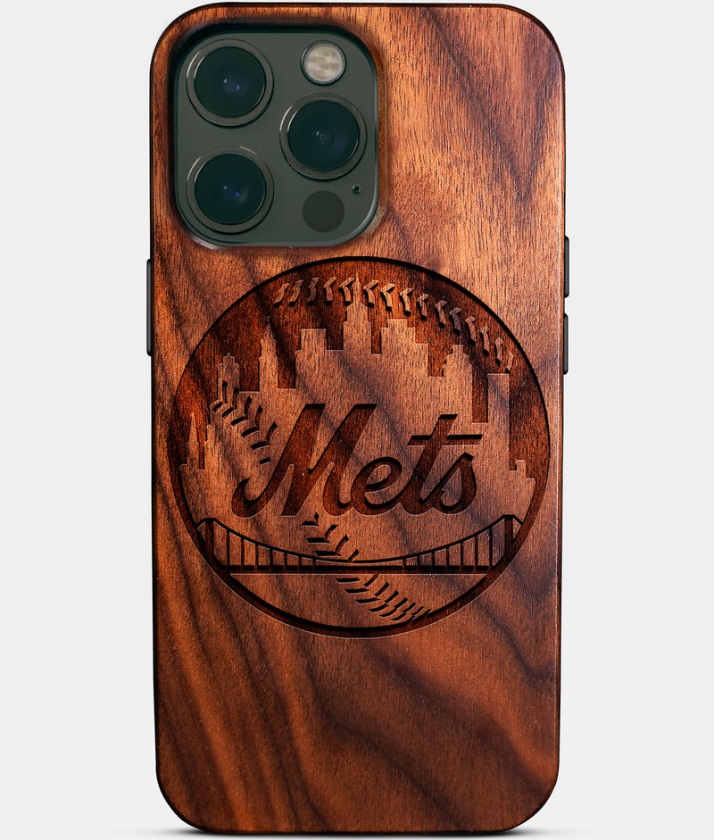 Custom New York Mets iPhone 14/14 Pro/14 Pro Max/14 Plus Case - Wood Mets Cover - Eco-friendly New York Mets iPhone 14 Case - Carved Wood Custom New York Mets Gift For Him - Monogrammed Personalized iPhone 14 Cover By Engraved In Nature