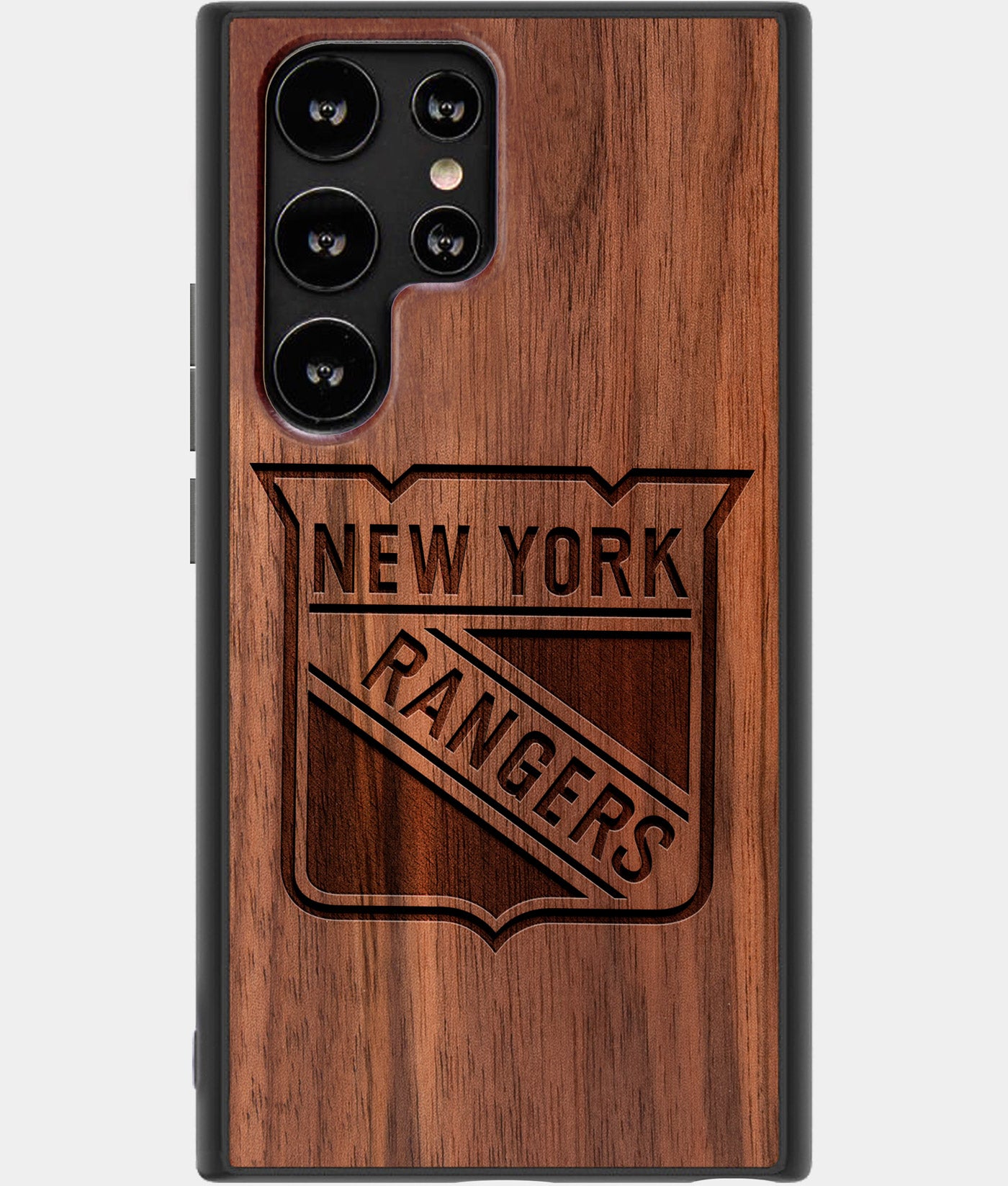 Best Wood New York Rangers Samsung Galaxy S22 Ultra Case - Custom Engraved Cover - Engraved In Nature