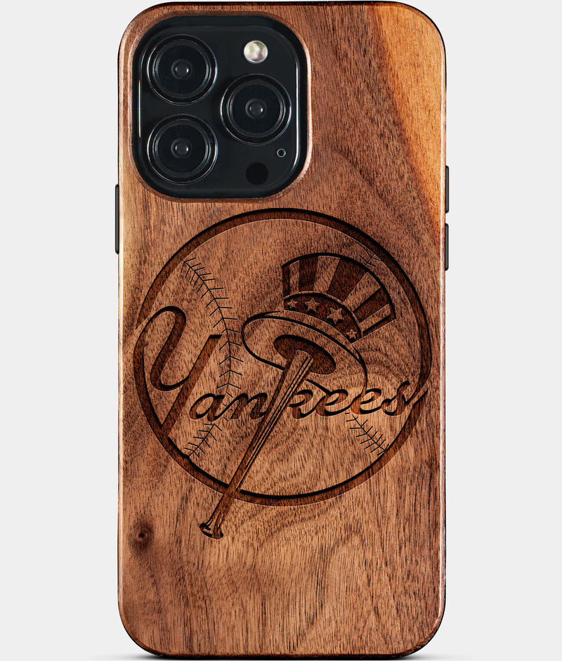 Custom New York Yankees iPhone 15/15 Pro/15 Pro Max/15 Plus Case - Wood Yankees Cover - Eco-friendly New York Yankees iPhone 15 Case - Carved Wood Custom New York Yankees Gift For Him - Monogrammed Personalized iPhone 15 Cover By Engraved In Nature