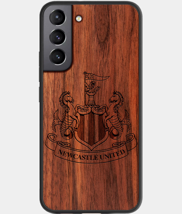 Best Walnut Wood Newcastle United F.C. Galaxy S21 FE Case - Custom Engraved Cover - Engraved In Nature