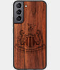 Best Wood Newcastle United F.C. Samsung Galaxy S22 Plus Case - Custom Engraved Cover - Engraved In Nature