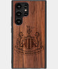 Best Wood Newcastle United F.C. Samsung Galaxy S23 Ultra Case - Custom Engraved Cover - Engraved In Nature