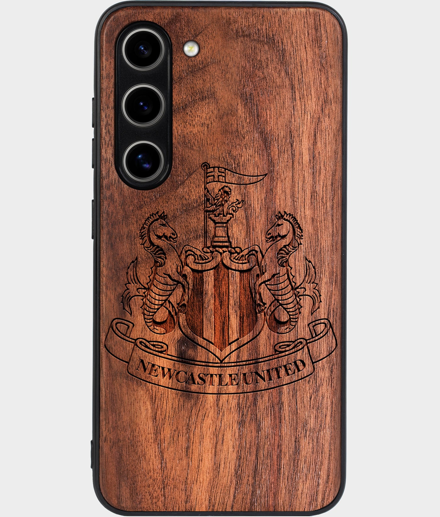 Best Wood Newcastle United F.C. Samsung Galaxy S24 Plus Case - Custom Engraved Cover - Engraved In Nature