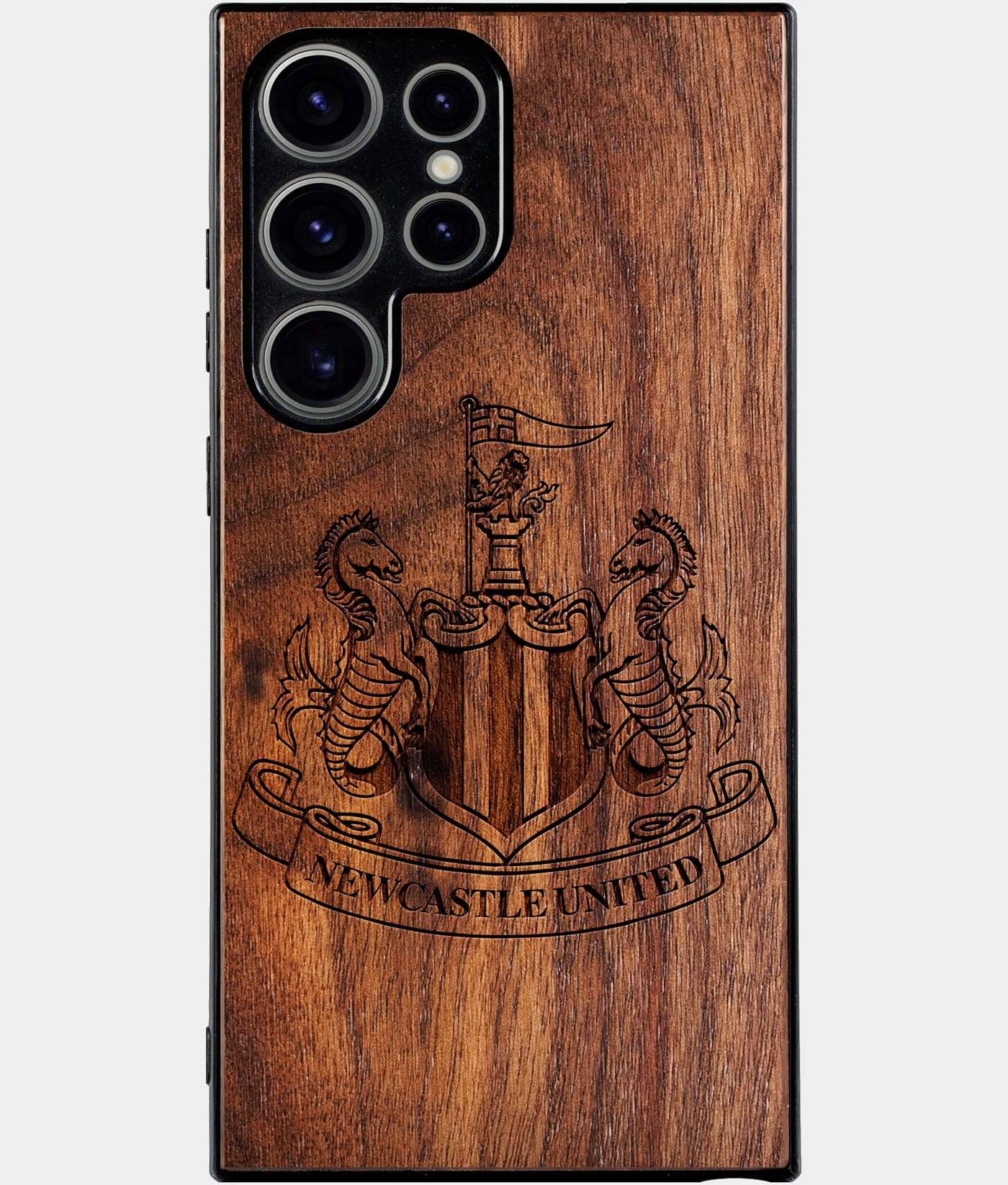 Best Wood Newcastle United F.C. Samsung Galaxy S24 Ultra Case - Custom Engraved Cover - Engraved In Nature