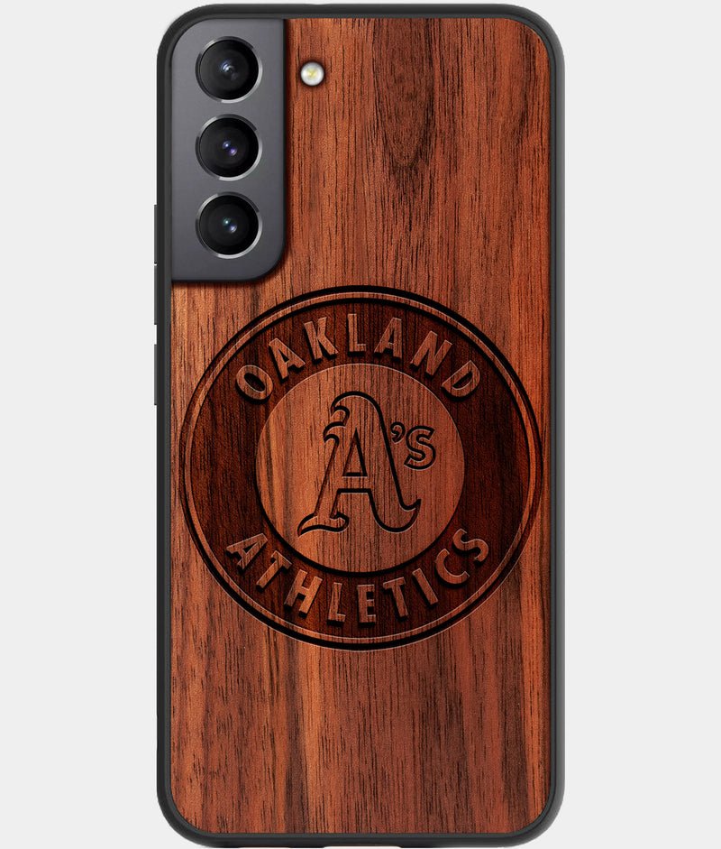 Best Wood Oakland Athletics Samsung Galaxy S22 Plus Case - Custom Engraved Cover - Engraved In Nature