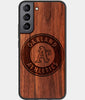 Best Wood Oakland Athletics Samsung Galaxy S22 Plus Case - Custom Engraved Cover - Engraved In Nature