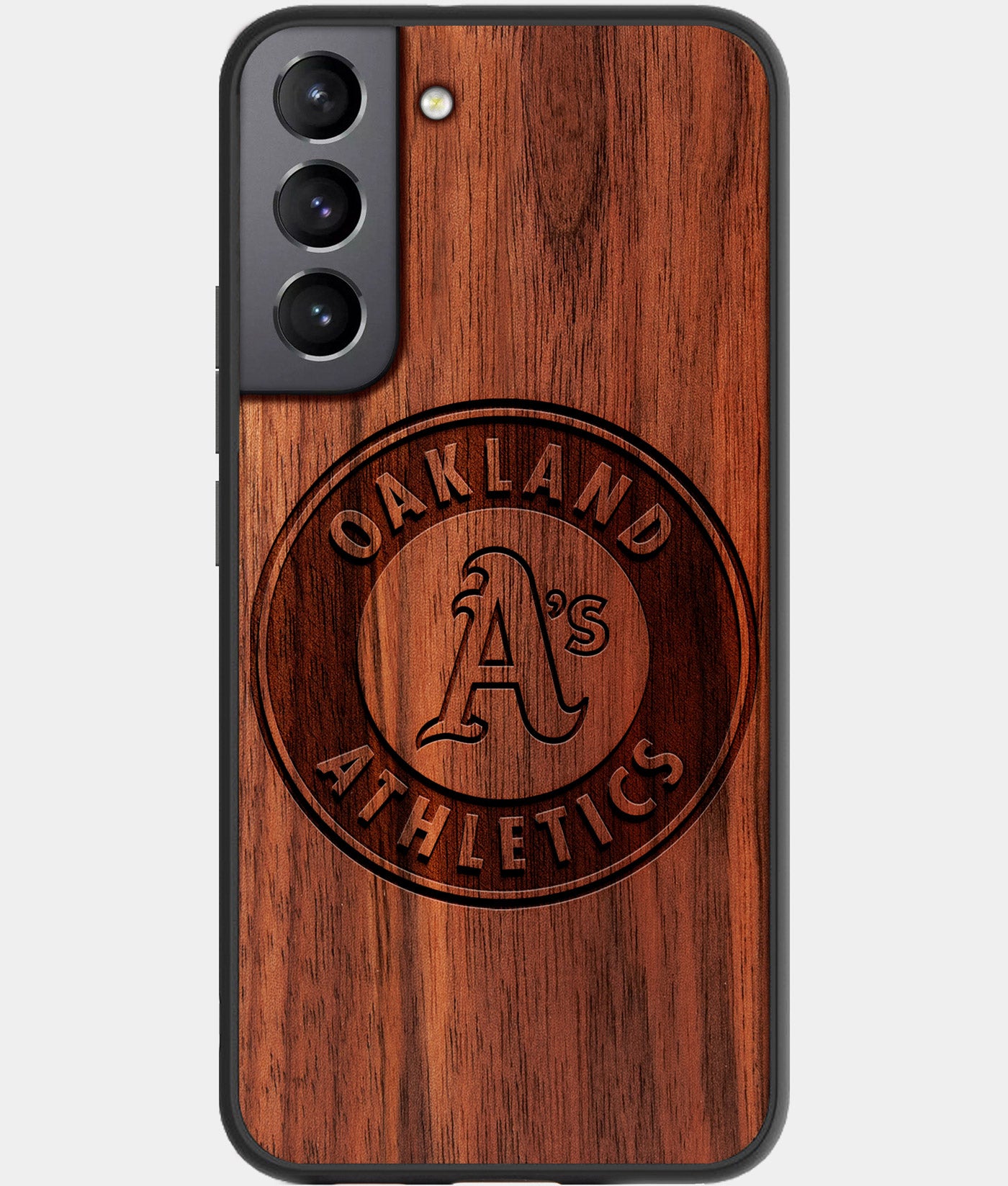 Best Wood Oakland Athletics Galaxy S22 Case - Custom Engraved Cover - Engraved In Nature