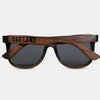 Oakland California III Wood Sunglasses with custom engraving.  Add Your Custom Engraving On The Right Side. Oakland California III Custom Gifts For Men - Oakland California III Sustainable Wayfarer Eyewear and Shades Front View