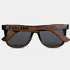 Oakland California IV Wood Sunglasses with custom engraving.  Add Your Custom Engraving On The Right Side. Oakland California IV Custom Gifts For Men - Oakland California IV Sustainable Wayfarer Eyewear and Shades Front View