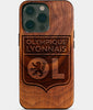 Custom Olympique Lyonnais iPhone Case - Carved Wood Personalized Olympique Lyonnais Football iPhone Covers