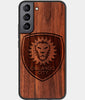 Best Wood Orlando City SC Samsung Galaxy S22 Plus Case - Custom Engraved Cover - Engraved In Nature