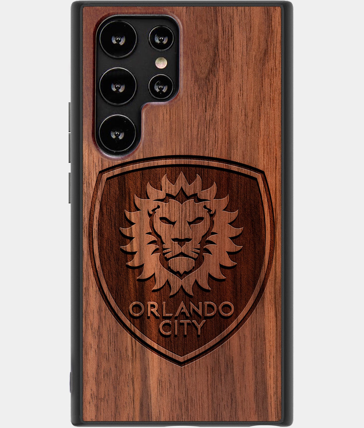 Best Wood Orlando City SC Samsung Galaxy S22 Ultra Case - Custom Engraved Cover - Engraved In Nature