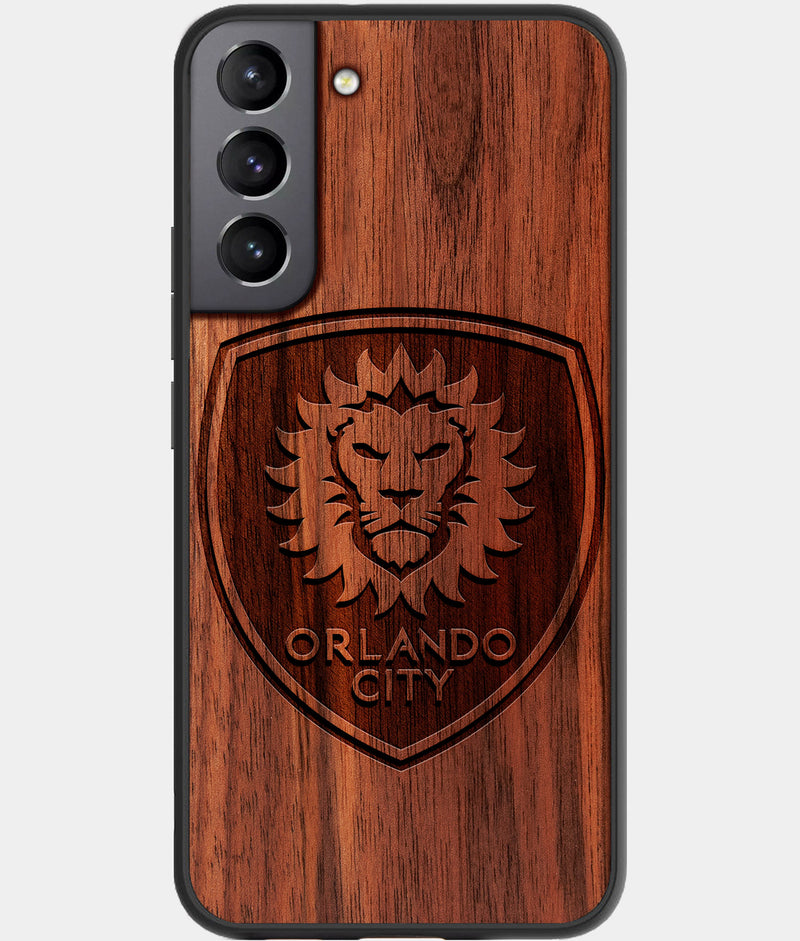 Best Wood Orlando City SC Samsung Galaxy S22 Case - Custom Engraved Cover - Engraved In Nature