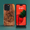 Custom Ottawa Senators iPhone 15/15 Pro/15 Pro Max/15 Plus Case - Carved Wood Senators Cover