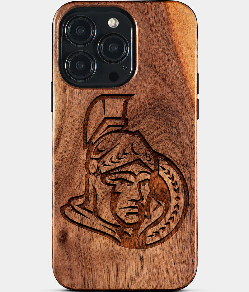 Custom Ottawa Senators iPhone 15/15 Pro/15 Pro Max/15 Plus Case - Wood Senators Cover - Eco-friendly Ottawa Senators iPhone 15 Case - Carved Wood Custom Ottawa Senators Gift For Him - Monogrammed Personalized iPhone 15 Cover By Engraved In Nature