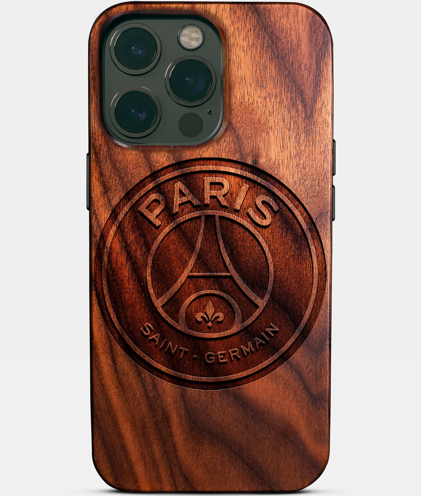 Custom Paris Saint Germain F.C. iPhone 14/14 Pro/14 Pro Max/14 Plus Case - Wood Paris Saint Germain FC Cover - Eco-friendly Paris Saint Germain FC iPhone 14 Case - Carved Wood Custom Paris Saint Germain FC Gift For Him - Monogrammed Personalized iPhone 14 Cover By Engraved In Nature