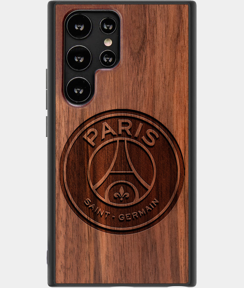 Best Wood Paris Saint Germain F.C. Samsung Galaxy S23 Ultra Case - Custom Engraved Cover - Engraved In Nature