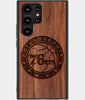 Best Wood Philadelphia 76Ers Samsung Galaxy S23 Ultra Case - Custom Engraved Cover - Engraved In Nature