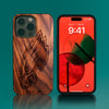 Custom Philadelphia Eagles iPhone 14/14 Pro/14 Pro Max/14 Plus Case - Carved Wood Eagles Cover