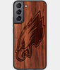 Best Wood Philadelphia Eagles Samsung Galaxy S22 Case - Custom Engraved Cover - Engraved In Nature