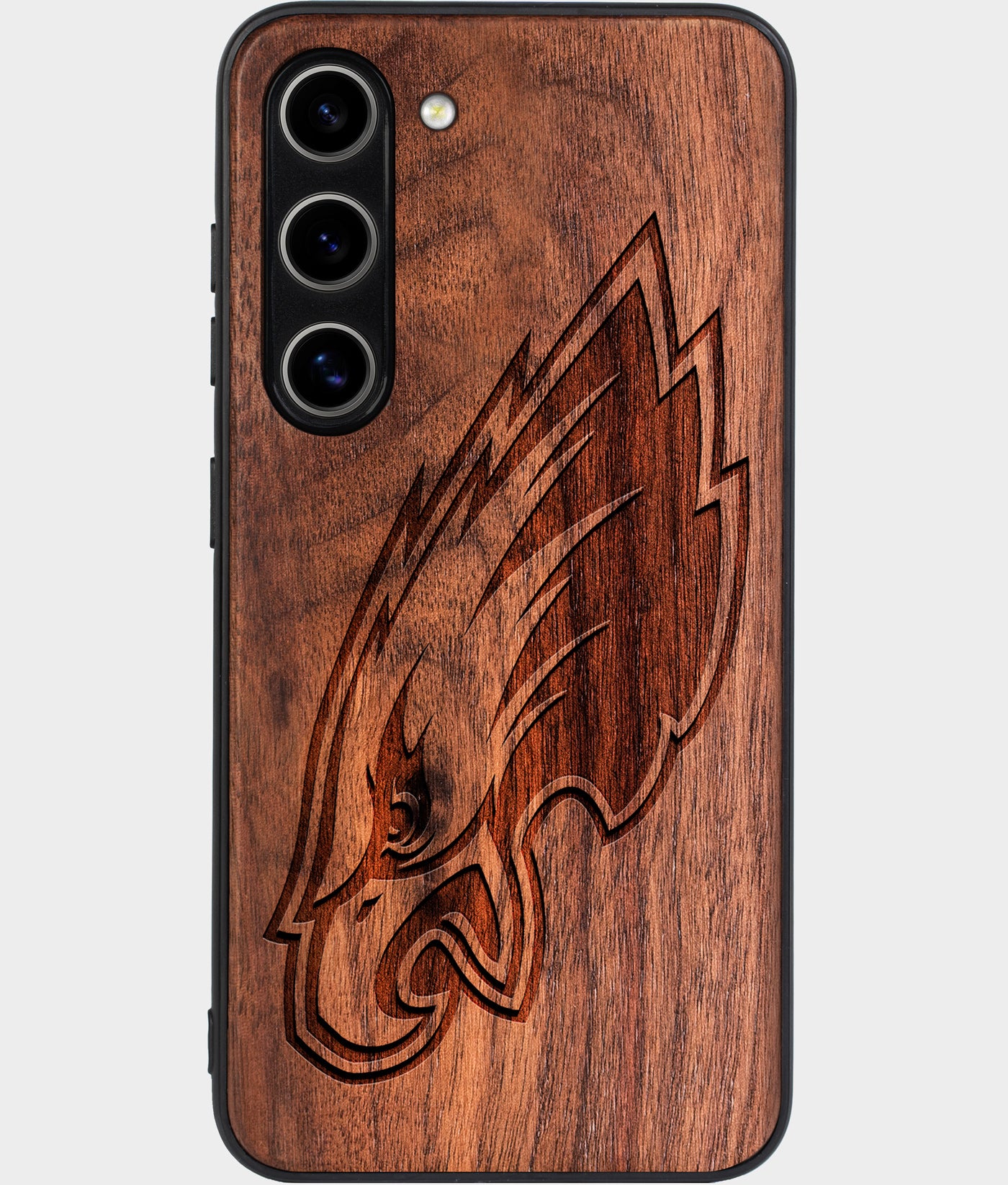 Best Wood Philadelphia Eagles Samsung Galaxy S24 Plus Case - Custom Engraved Cover - Engraved In Nature