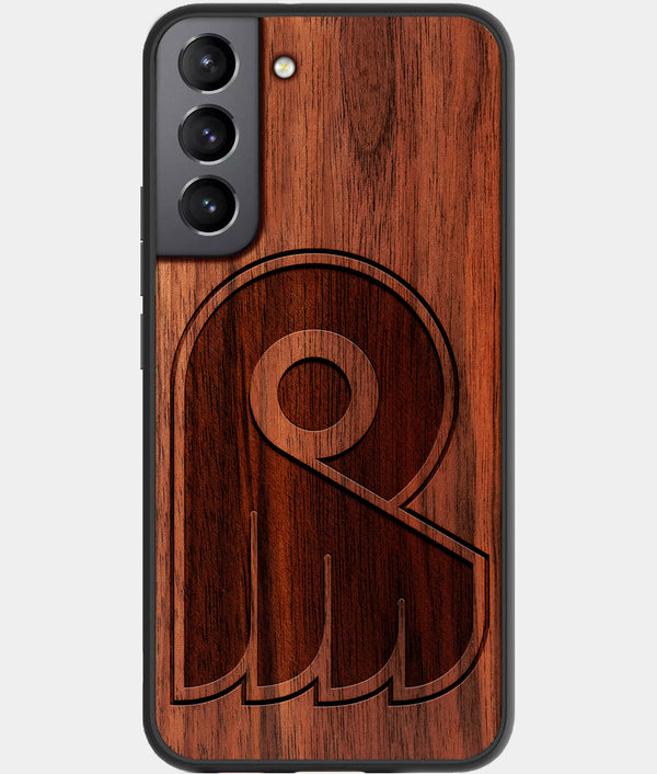 Best Walnut Wood Philadelphia Flyers Galaxy S21 FE Case - Custom Engraved Cover - Engraved In Nature