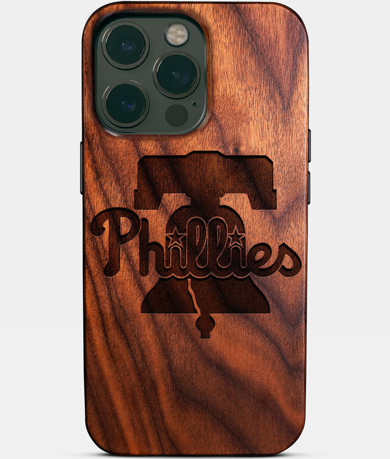 Custom Philadelphia Phillies iPhone 14/14 Pro/14 Pro Max/14 Plus Case - Wood Phillies Cover - Eco-friendly Philadelphia Phillies iPhone 14 Case - Carved Wood Custom Philadelphia Phillies Gift For Him - Monogrammed Personalized iPhone 14 Cover By Engraved In Nature