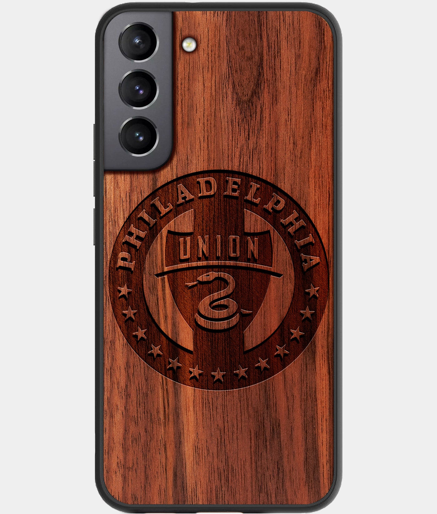 Best Wood Philadelphia Union Samsung Galaxy S22 Plus Case - Custom Engraved Cover - Engraved In Nature