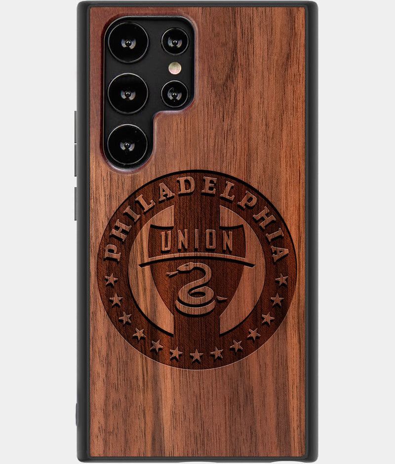 Best Wood Philadelphia Union Samsung Galaxy S22 Ultra Case - Custom Engraved Cover - Engraved In Nature