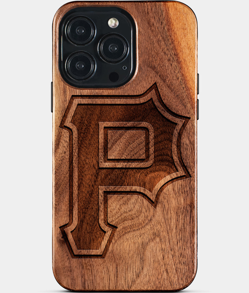 Custom Pittsburgh Pirates iPhone 15/15 Pro/15 Pro Max/15 Plus Case - Wood Pittsburgh Pirates Cover - Eco-friendly Pittsburgh Pirates iPhone 15 Case - Carved Wood Custom Pittsburgh Pirates Gift For Him - Monogrammed Personalized iPhone 15 Cover By Engraved In Nature