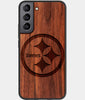 Best Wood Pittsburgh Steelers Samsung Galaxy S23 Plus Case - Custom Engraved Cover - Engraved In Nature