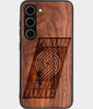 Best Wood Portland Trail Blazers Samsung Galaxy S24 Case - Custom Engraved Cover - Engraved In Nature