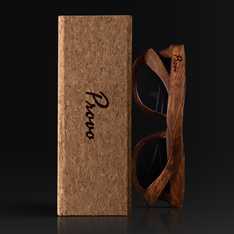Provo Utah Wood Sunglasses with custom engraving. Custom Provo Utah Gifts For Men -  Sustainable Provo Utah eco friendly products - Personalized Provo Utah Birthday Gifts - Unique Provo Utah travel Souvenirs and gift shops. Provo Utah Wayfarer Eyewear and Shades wiith Box