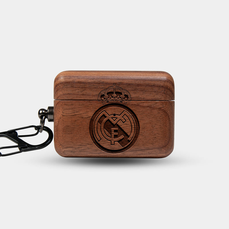 Custom Real Madrid C.F. AirPods Cases | AirPods | AirPods Pro | AirPods Pro 2 Case - Carved Wood Real Madrid C.F. AirPods Cover - Eco-friendly Real Madrid Cf AirPods Case - Custom Real Madrid Cf Gift For Him - Monogrammed Personalized AirPods Cover By Engraved In Nature