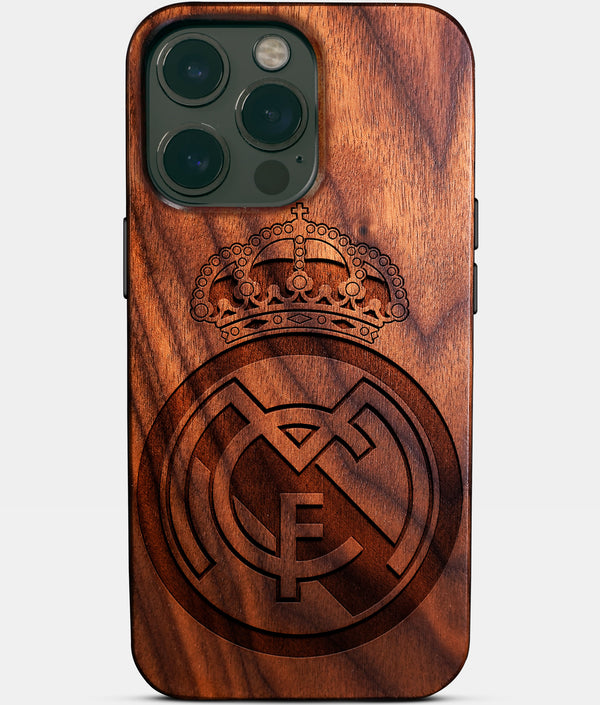 Custom Real Madrid C.F. iPhone 14/14 Pro/14 Pro Max/14 Plus Case - Wood Real Madrid C.F. Cover - Eco-friendly Real Madrid Cf iPhone 14 Case - Carved Wood Custom Real Madrid Cf Gift For Him - Monogrammed Personalized iPhone 14 Cover By Engraved In Nature