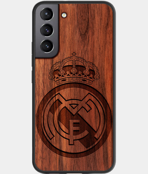 Best Walnut Wood Real Madrid C.F. Galaxy S21 FE Case - Custom Engraved Cover - Engraved In Nature