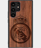Best Wood Real Madrid C.F. Samsung Galaxy S22 Ultra Case - Custom Engraved Cover - Engraved In Nature