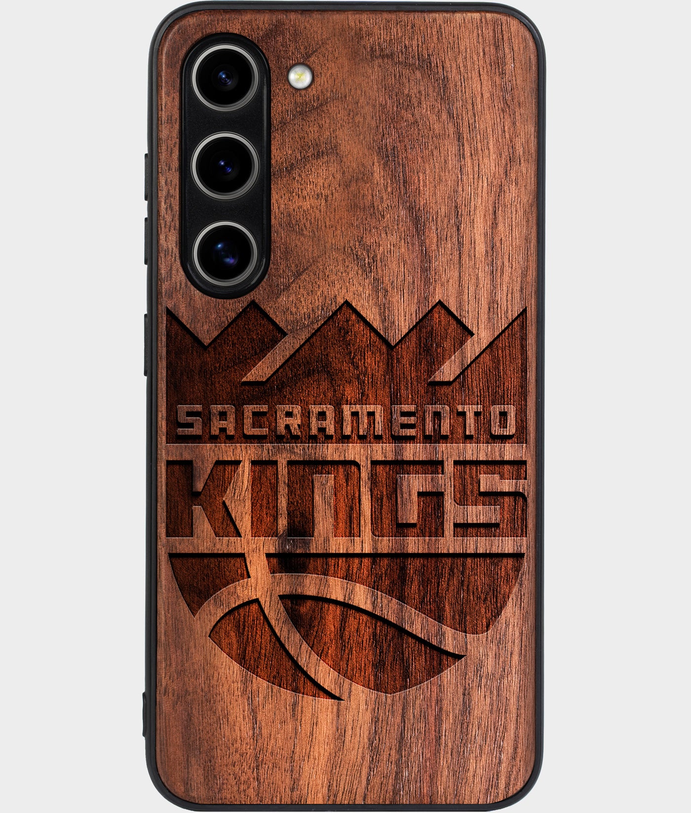 Best Wood Sacramento Kings Samsung Galaxy S24 Plus Case - Custom Engraved Cover - Engraved In Nature
