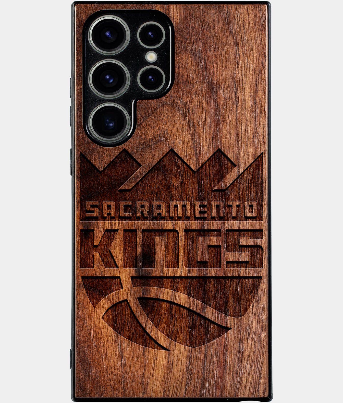 Best Wood Sacramento Kings Samsung Galaxy S24 Ultra Case - Custom Engraved Cover - Engraved In Nature