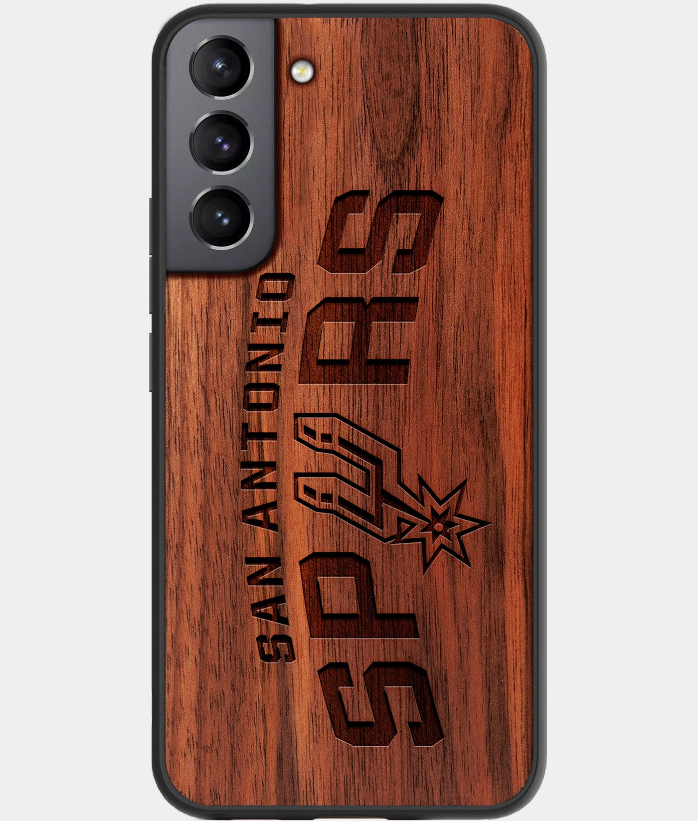 Best Wood San Antonio Spurs Samsung Galaxy S22 Plus Case - Custom Engraved Cover - Engraved In Nature