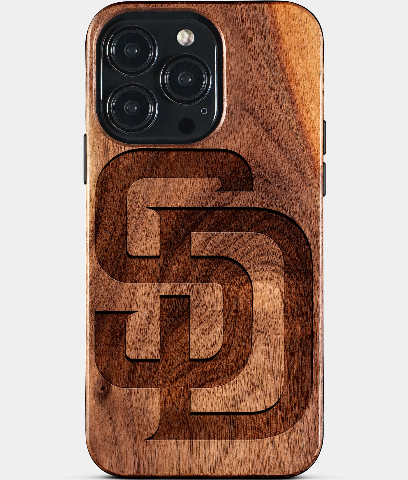 Custom San Diego Padres iPhone 15/15 Pro/15 Pro Max/15 Plus Case - Wood Padres Cover - Eco-friendly San Diego Padres iPhone 15 Case - Carved Wood Custom San Diego Padres Gift For Him - Monogrammed Personalized iPhone 15 Cover By Engraved In Nature