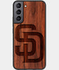 Best Wood San Diego Padres Samsung Galaxy S22 Plus Case - Custom Engraved Cover - Engraved In Nature